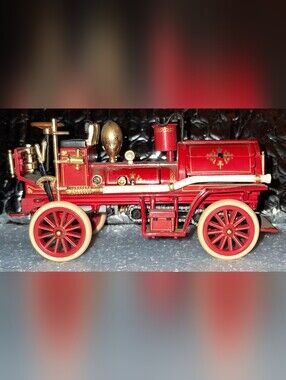 Red Vintage-Style Toy Fire Truck for Kids or Collectors